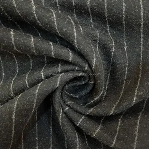 Nhà máy dệt whosale vải chất lượng cao thoáng khí sọc dọc polyester cotton pha trộn vải dệt kim cho phù hợp với áo