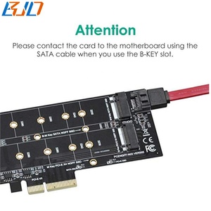 بطاقة توسيع محول PCI X4 PCI-e Express 4X إلى NGFF <span class=keywords><strong>M</strong></span>.<span class=keywords><strong>2</strong></span> B-Key SATA NVMe <span class=keywords><strong>M</strong></span>-Key SSD - Product Image 6