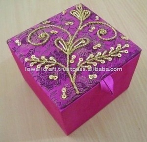 Zari-Cajas de Regalo decorativas bordadas a mano - Product Image 2