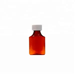 1 Oz Plastic Siroop Fles Huisdier Drankje Plastic Fles Amber Vloeibare Geneeskunde Fles