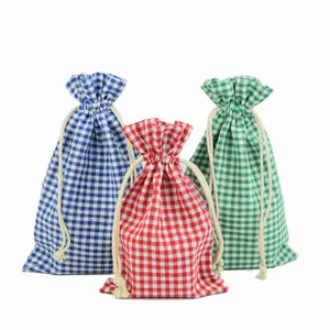 Bolsa de presente gingham verificada 15x23 ltd