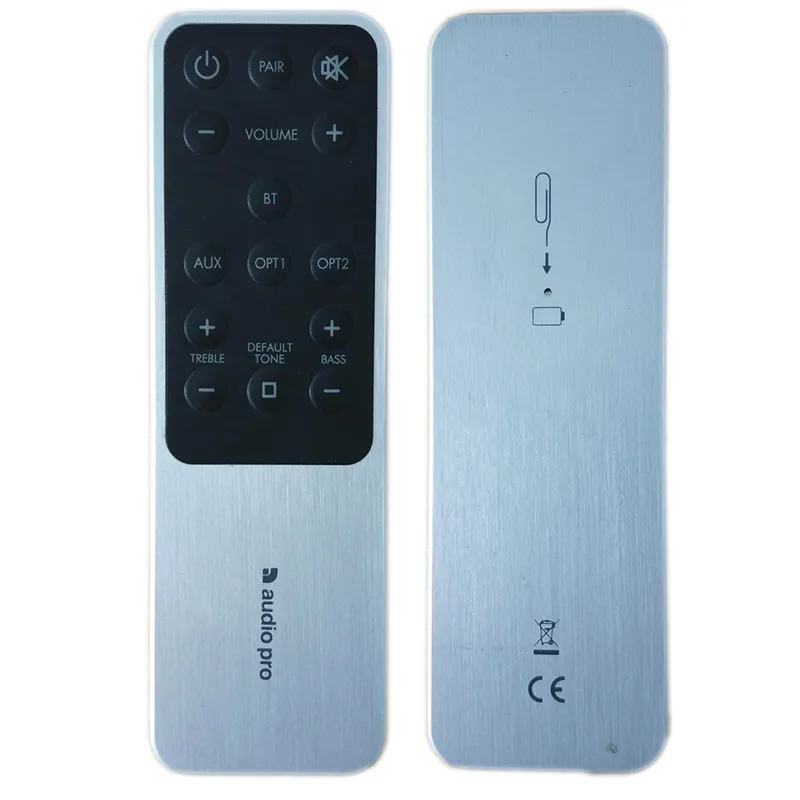 Aluminum infrared remote control tv IR/433mhz/2.4G remote control for audio/speaker metal remote control with membrane buttons