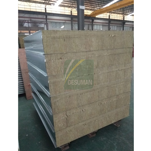 Panneau sandwich en <span class=keywords><strong>laine</strong></span> <span class=keywords><strong>de</strong></span> roche métallique <span class=keywords><strong>de</strong></span> 200 mm <span class=keywords><strong>de</strong></span> qualité supérieure, isolation thermique pour les murs des fours et des entrepôts - Product Image 1