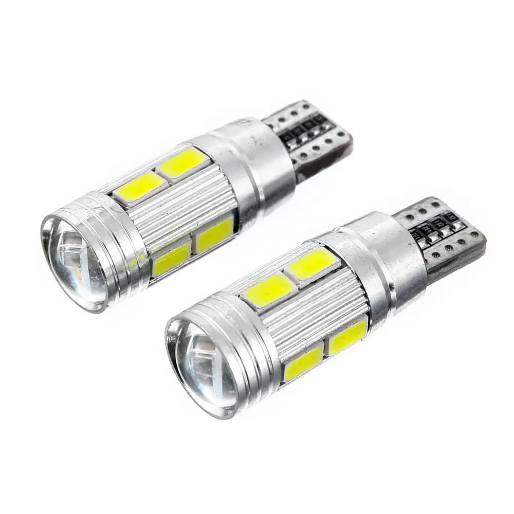 Super bright canbus 12v T10 5630 10smd small car led bulb motorcycle led license plate light