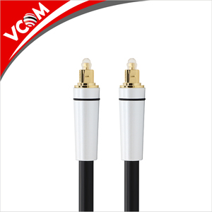 Nueva llegada 3.5mm <span class=keywords><strong>Jack</strong></span> macho <span class=keywords><strong>a</strong></span> macho metal capucha fibra óptica de audio digital <span class=keywords><strong>Toslink</strong></span> cable 1.5 m - Product Image 1