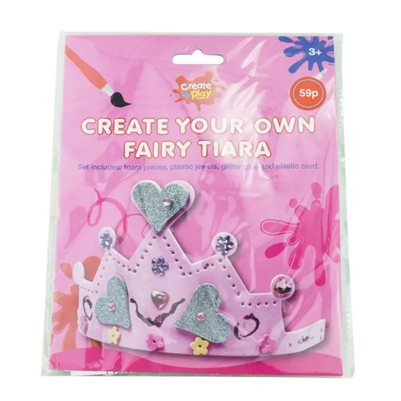 Gran Oferta personalizada hecha a mano DIY artesanía EVA crea tu hada niños princesa corona tiara juguete