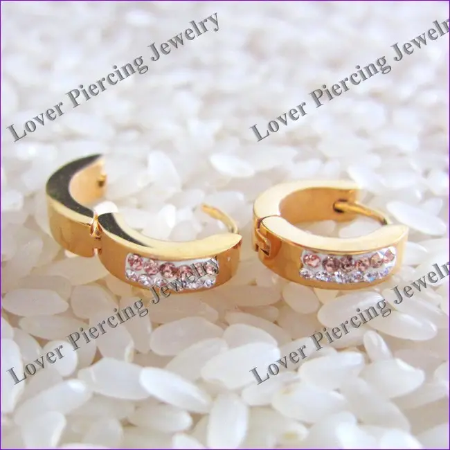 [ES-830] Модные 316L пирсинг уха из нержавеющей стали кольцо из белого золота стержня уха