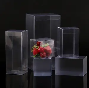 可生物降解透明小饼干糖果巧克力透明透明PVC塑料盒包装