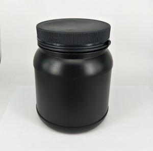 Conteneur en plastique noir HDPE de qualité alimentaire de 2500 ml, grand et vide, anti-effraction, pour l'emballage de protéines en poudre - Product Image 5