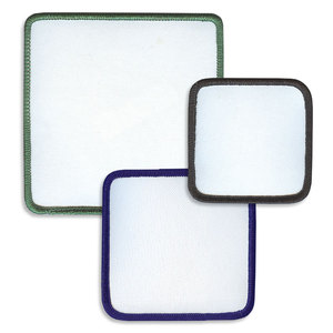 Tùy Chỉnh Thiết Kế Merrow Biên Giới Trắng Thêu Trống Vá Parches Bordados Quần Áo Tag Sắt Trên Các Bản Vá Lỗi Thêu Vá - Product Image 3