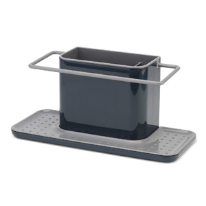Black and White Desktop Kitchen Sponge Organizer Dish Self Draining <strong>Sink</strong> Storage <strong>Rack</strong> - Product Image 1
