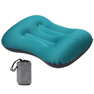 Woqi Inflatable Camping UltraLight Travel Pillow For Neck Lumbar Support Compressible Compact Comfortable