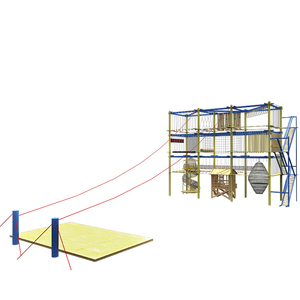 Puente de cuerda con cremallera para patio de recreo al aire libre, para niños - Product Image 3