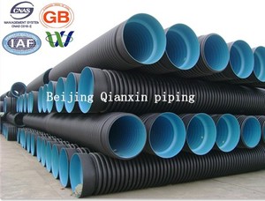 Đen/Cam <span class=keywords><strong>Hdpe</strong></span> Đôi Tường Sóng Ống - Product Image 2