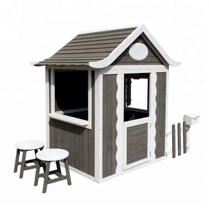 Casita de Juegos de Madera para Niños, Juego de Patio con Pequeña Casa de Jardín - Product Image 1