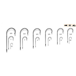 Anzuelo <span class=keywords><strong>de</strong></span> Pesca FJORD, Modelo NATIONAL ROUND, <span class=keywords><strong>de</strong></span> Acero al Carbono, con Vástago Largo, Más Vendido - Product Image 1