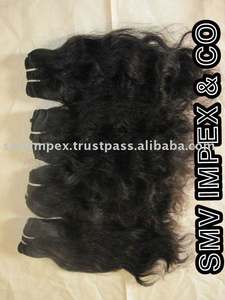 Double trame Extensions de cheveux humains bruts indiens du temple Machine-Crafted.Cuticle alagined Indian Extension de cheveux bruts - Product Image 2