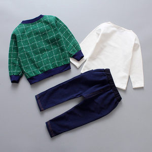 Intelligente carino fantastico di marca del <span class=keywords><strong>bambino</strong></span> del cotone del ragazzo set con tre pezzi - Product Image 5