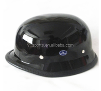 Cascos de Motocicleta Retro Unisex DOT, Casco Alemán Negro Mate de Media Cara, Protección para la Cabeza de Motociclistas Chopper Cruiser, Tallas M/L/XL