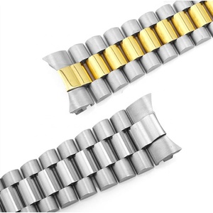 Luxury Oysterflex <span class=keywords><strong>Reloj</strong></span> Pulsera Reemplazo 13mm 20mm Daydate Band en Acero Dorado y Hebilla <span class=keywords><strong>de</strong></span> Acero Inoxidable - Product Image 6