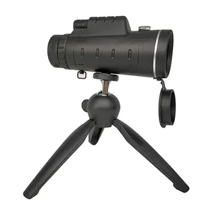 Telescópio monocular portátil poderoso, 12x50 16x52 40x60 bak4 para câmera de celular 1500m/9500m oem cn; sic preto 353g 60mm 50