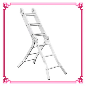 4 Folds Aluminum Multi Functional Step Ladders Compact Folding Step Ladder Price Aluminum Step Ladder Made In China