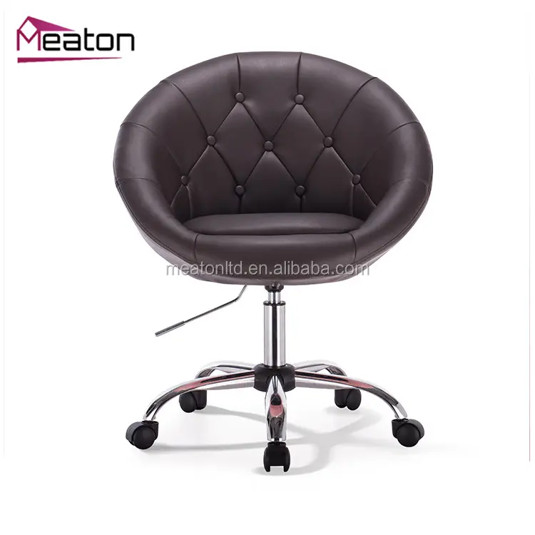 Lounge hydraulic chair wheels pu leather japanese salon waiting chair