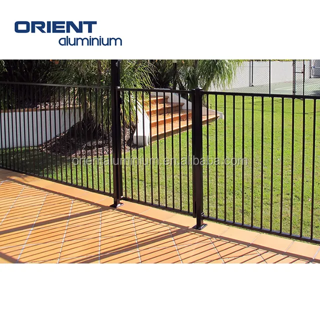 Paneles de valla de aluminio para cercas de jardín, cercado de piscina de aluminio, valla de aluminio negro jardín