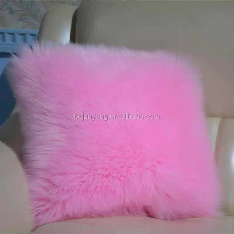 High quality soft fluffy faux fur cushion faux fur pillow