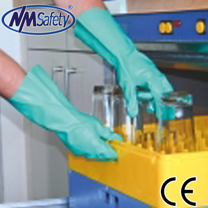 <strong>Chemical</strong> <strong>resistant</strong> <strong>glove</strong> nmsafety en 374 en 388 geen nitrile green for industrial and work - Product Image 5