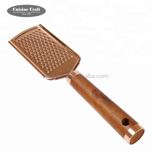 <span class=keywords><strong>Râpe</strong></span> <span class=keywords><strong>plate</strong></span> avec manche en <span class=keywords><strong>bois</strong></span>, accessoires de cuisine, revêtement cuivre, fantaisie - Product Image 2