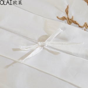 Bộ Chăn Ga Gối 6 Món Bằng Vải Lanh Ai Cập Màu Trắng - Product Image 6