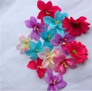 Güneş gül çiçek kafa çiçek bez dekorasyon DIY düğün çelenk malzeme