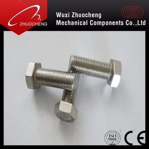 SS304 SS316 aço inoxidável parafuso de cabeça sextavada com rosca completa A2 A4 acabamento liso DIN933 - Product Image 4