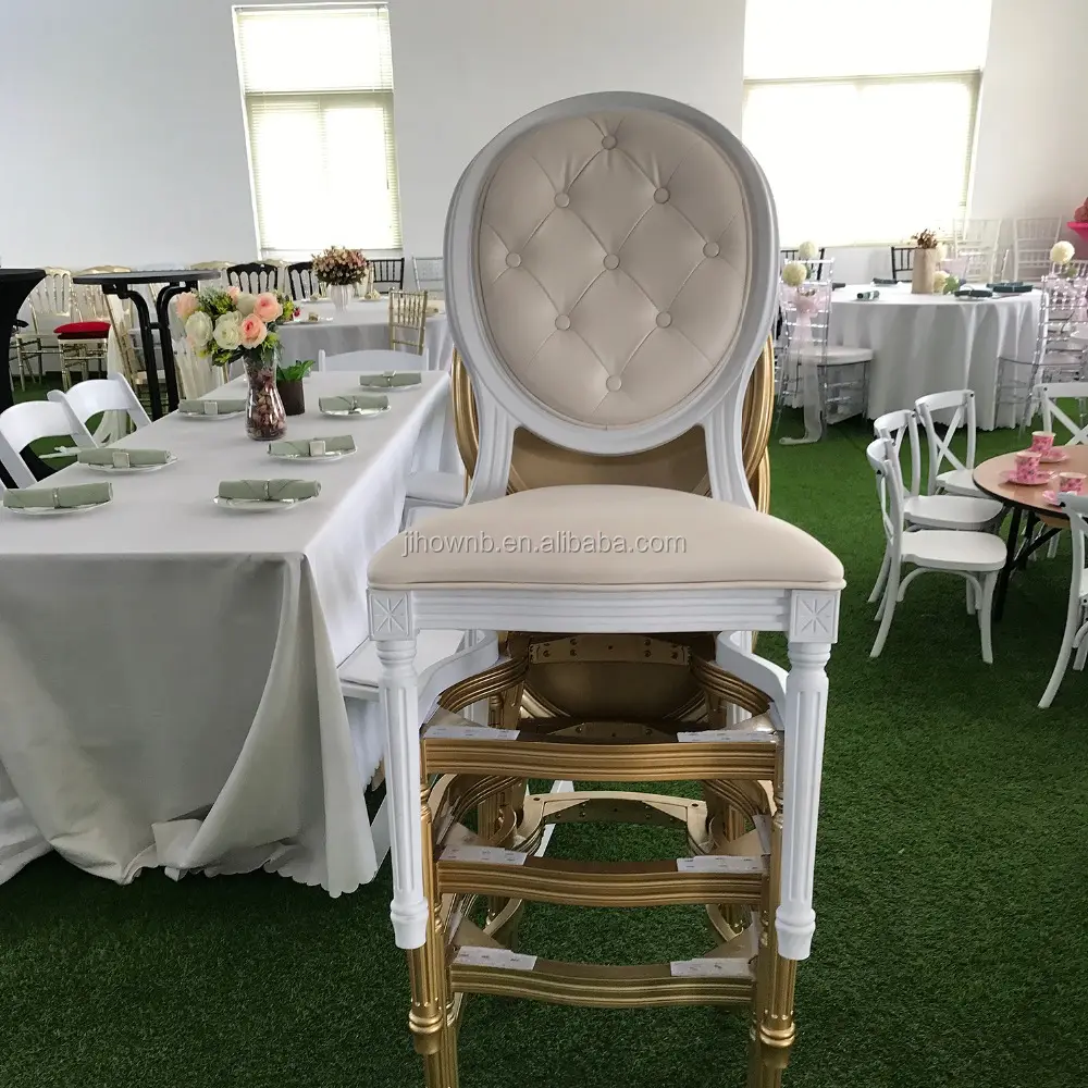 Nhà máy trực tiếp antique ăn màu trắng ghế với ghế da Phong Cách Ý