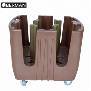 Chariot de nettoyage de vaisselle, équipement de restauration électrique, chariot de rangement des assiettes, chariot de service de cuisine - Product Image 5