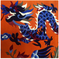 Tapis chinois fait main de luxe classique tufté 100% laine à poils longs épais, à poils coupés/bouclés, réversible, résistant aux taches, adapté aux animaux domestiques