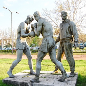 A grandezza naturale del giardino in metallo umani <span class=keywords><strong>sport</strong></span> scultura in bronzo statua da boxe uomo - Product Image 1