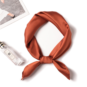 70*70cm Wholesale Custom Printed Satin Ladies <strong>Scarves</strong> Fashion Small <strong>Neck</strong> Solid Color Square Silk <strong>Scarf</strong> <strong>for</strong> <strong>Women</strong> - Product Image 6