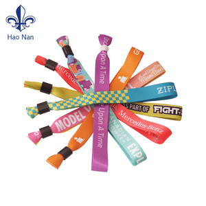 Kunden spezifisches Polyester-Sublimations-gewebtes Armband des chinesischen Herstellers Event-fertiges Werbe-Stoff armband - Product Image 1