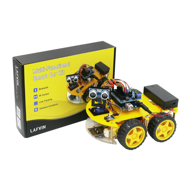 LAFVIN 4WD Smart Chassis Robot Car Kit - Educational Robotics for