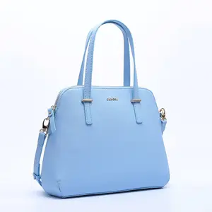 CC1078B Grosir Gaya Elegan Warna Biru Struktur Sederhana Desain Tas Tas Bahu PU Tas Classic Tas Selempang