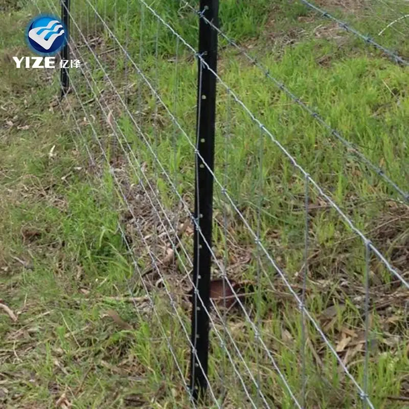 Schwarze Bitumen beschichtung Y Post /Hot Dipped Star Post Gebrauchte Zäune zum Verkauf Art Metal Fence Export nach Australien, Neuseeland, USA