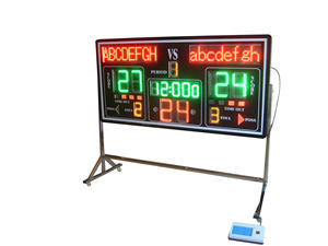Tabellone Segnapunti LED <span class=keywords><strong>Portatile</strong></span> Regolabile Pieghevole ad Alta Visibilità per Campi Sportivi all'Aperto, Mini Tabellone Elettronico Manuale per <span class=keywords><strong>Basket</strong></span> - Product Image 3