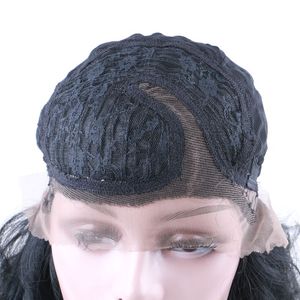 Color Loose Wavy Synthetic <strong>Wigs</strong> Front <strong>Wigs</strong> for Black Trendy L Part Glueless Synthetic Lace Women Wholesale Natural Black Long - Product Image 4