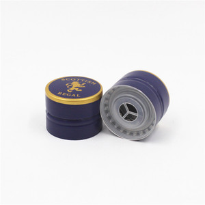 Customize Size Aluminum Plastic Tamper Evident Non Refillable <strong>Vodka</strong> Bottle <strong>Cap</strong> - Product Image 4