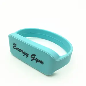 Pulseira de silicone com impressão de logotipo personalizada, nova chegada com bolso de chave s