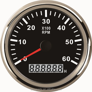 85mm Moteur Tachymètre <span class=keywords><strong>RPM</strong></span> COMPTE-TOURS 0-6000 <span class=keywords><strong>RPM</strong></span> Avec LED Compteur Horaire De Voiture Camion Bateau Hors-Bord 12 V/24 V - Product Image 4