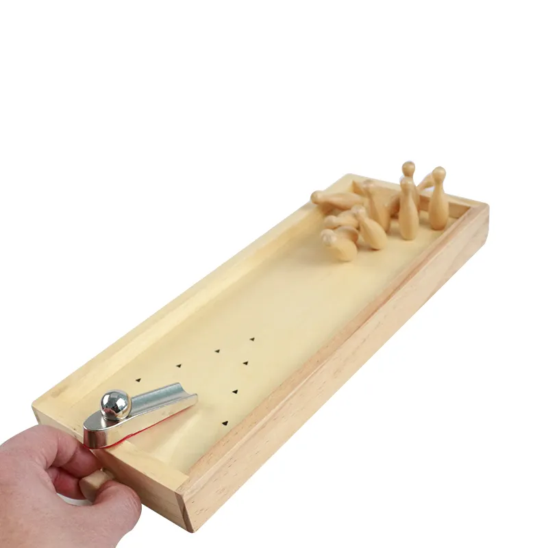 Mini tablet de madeira, tigela jogo de mesa brinquedo