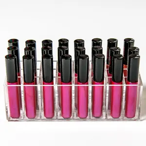 Pabrik disesuaikan bentuk L akrilik lipstik Display berdiri kosmetik toko ritel Makeup Display